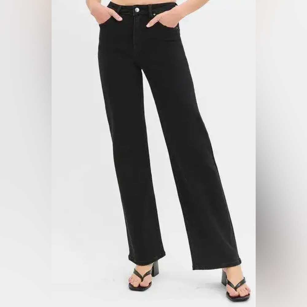 Risen Classic Black Women's High Rise Jeans- Carmen Jean